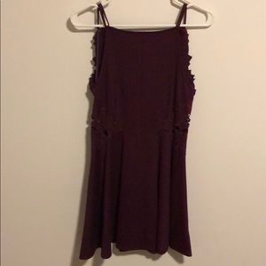 Wine colored cocktail dress